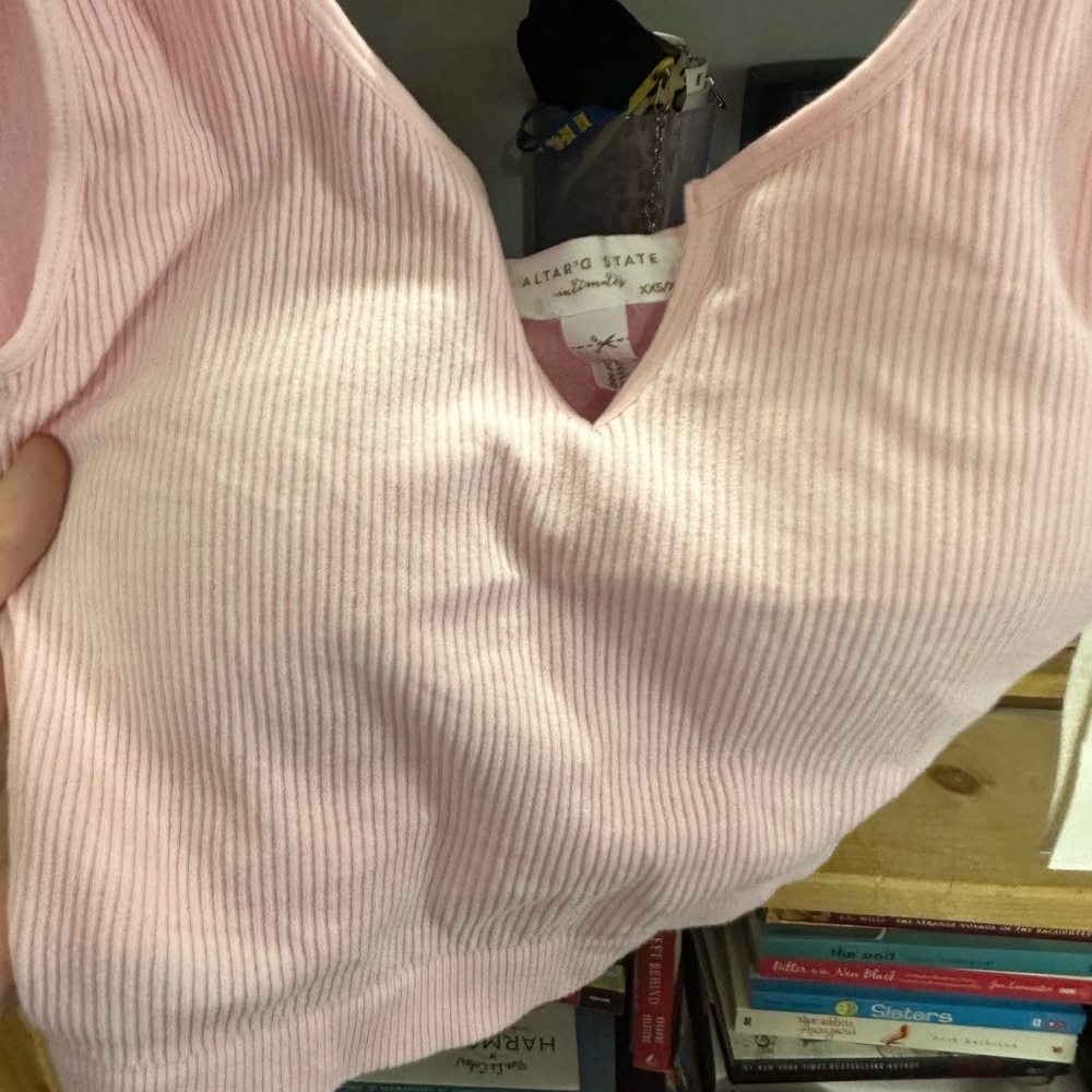Altar'd State Pink Ribbed Tank Top - Picture 5 of 7